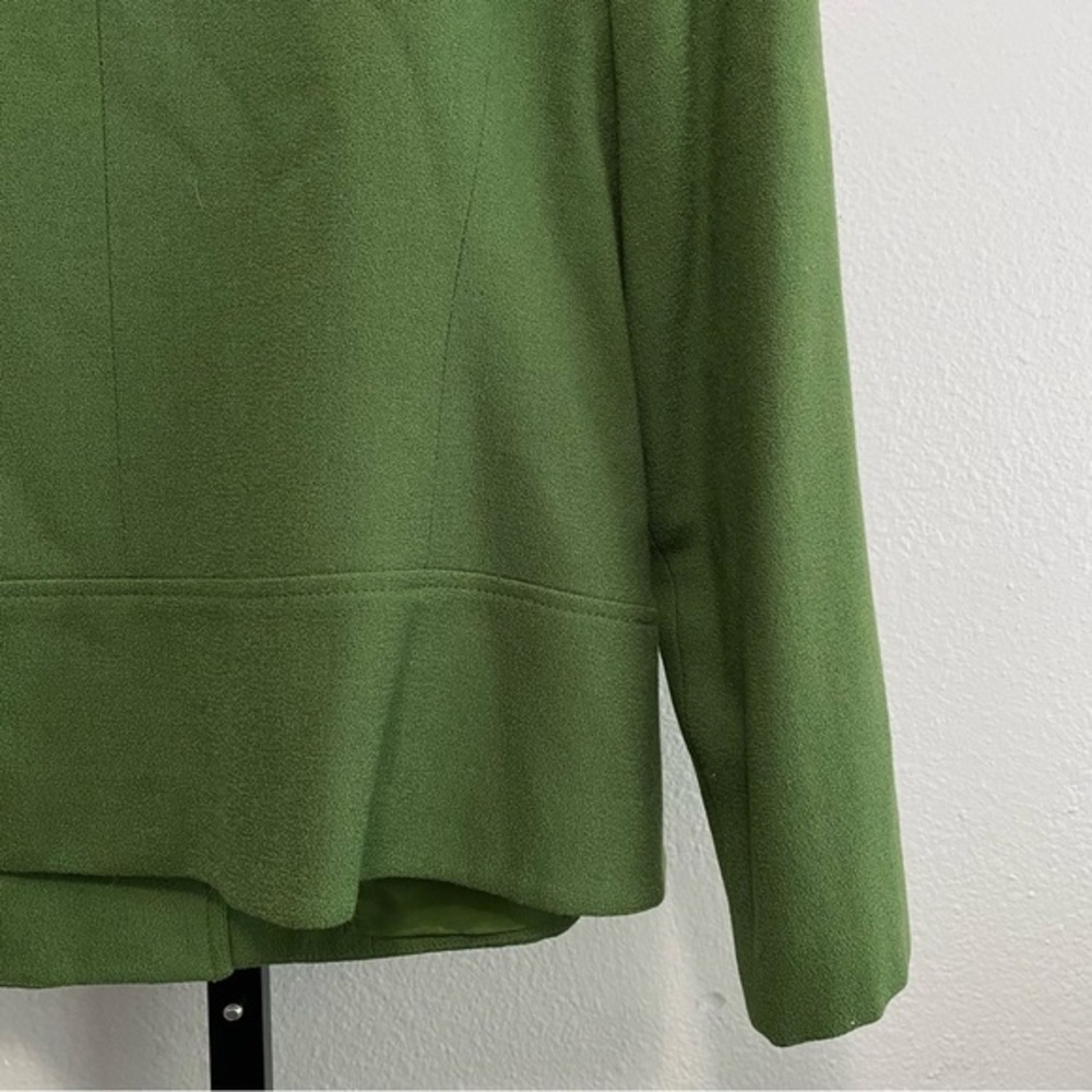 Vtg Women's Green Wool Short Coat 12P Heritage Old Money Academia Retro - Picture 9 of 10